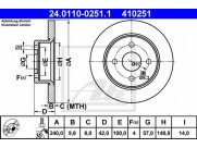 Brzdový kotúč ATE 24.0110-0251.1 (zadný, 240 mm)