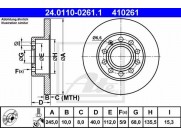 Brzdový kotúč ATE PowerDisc 24.0310-0261.1 (zadný, 245 mm)