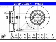 Brzdový kotúč ATE PowerDisc 24.0310-0356.1 (zadný, 272 mm)