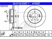 Brzdový kotúč ATE 24.0110-0357.1 (zadný, 258 mm)