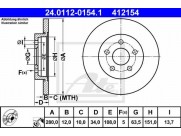 Brzdový kotúč ATE 24.0112-0154.1 (zadný, 280 mm)