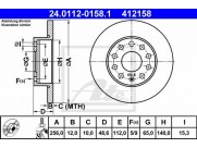 Brzdový kotúč ATE PowerDisc 24.0312-0158.1 (zadný, 256 mm)