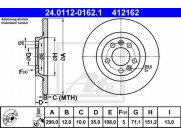 Brzdový kotúč ATE 24.0112-0162.1 (zadný, 290 mm)