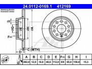 Brzdový kotúč ATE PowerDisc 24.0312-0169.1 (zadný, 282 mm)