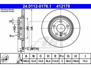 Brzdový kotúč ATE PowerDisc 24.0312-0178.1 (zadný, 300 mm)