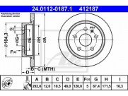 Brzdový kotúč ATE PowerDisc 24.0312-0187.1 (zadný, 292 mm)