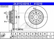 Brzdový kotúč ATE 24.0112-0210.1 (zadný, 300 mm)