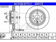 Brzdový kotúč ATE PowerDisc 24.0320-0173.1 (zadný, 292 mm)