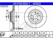 Brzdový kotúč ATE PowerDisc 24.0322-0223.1 (zadný, 330 mm)