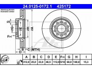 Brzdový kotúč ATE PowerDisc 24.0325-0172.1 (predný, 312 mm)