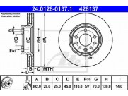 Brzdový kotúč ATE PowerDisc 24.0328-0137.1 (predný, 302 mm)