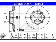 Brzdový kotúč ATE 24.0128-0154.1 (predný, 300 mm)