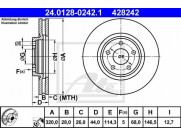 Brzdový kotúč ATE 24.0128-0242.1 (predný, 320 mm)