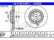 Brzdový kotúč ATE 24.0128-0245.1 (predný, 320 mm)