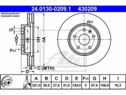 Brzdový kotúč ATE PowerDisc 24.0330-0209.1 (predný, 321 mm)