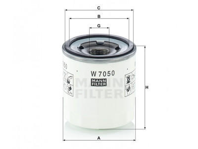 W7050 - Olejový filter MANN