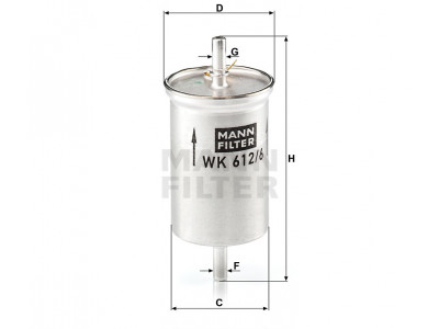 WK612/6 - Palivový filter MANN