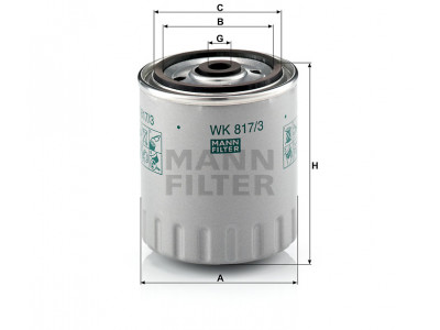 WK817/3x - Palivový filter MANN