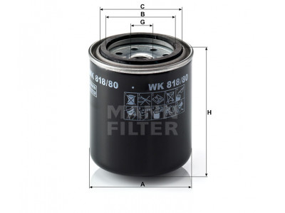 WK818/80 - Palivový filter MANN