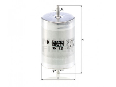 WK831 - Palivový filter MANN