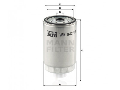 WK842/16 - Palivový filter MANN