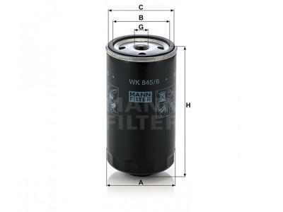 WK845/6 - Palivový filter MANN