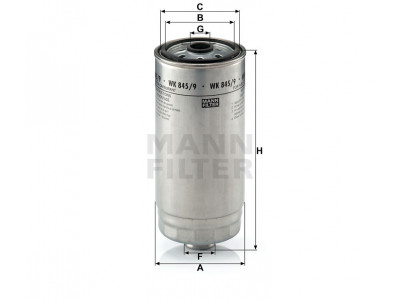 WK845/9 - Palivový filter MANN