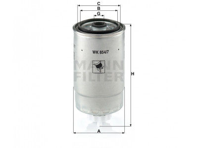 WK854/7 - Palivový filter MANN