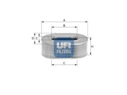 27.184.00 - Vzduchový filter UFI