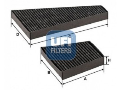 54.302.00 - Kabínový filter UFI (s aktívnym uhlím)