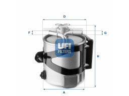 55.430.00 - Palivový filter UFI