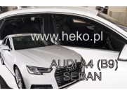 Deflektory - protiprievanové plexi Audi A4 Sedan (+zadné, 5-dverový, od r.v. 2016)