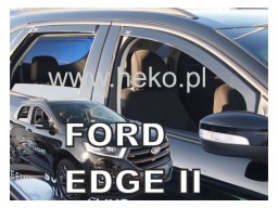Deflektory - protiprievanové plexi Ford Edge (+zadné, 5-dverový, od r.v. 2016)