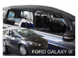 Deflektory - protiprievanové plexi Ford Galaxy III. (+zadné, 5-dverový, od r.v. 2015)