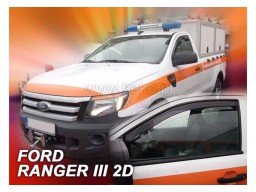 Deflektory - protiprievanové plexi Ford Ranger (2-dverový, od r.v. 2012)