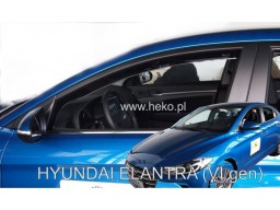 Deflektory - protiprievanové plexi Hyundai Elantra VI. (4-dverový, od r.v. 2016)