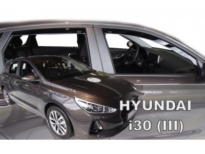 Deflektory - protiprievanové plexi Hyundai i30 III. (+zadné, 5-dverový, od r.v. 2017)