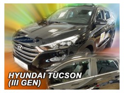 Deflektory - protiprievanové plexi Hyundai Tucson (+zadné, 5-dverový, od r.v. 2015)