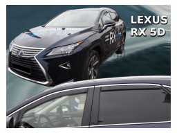 Deflektory - protiprievanové plexi Lexus RX (+zadné, 5-dverový, od r.v. 2016)
