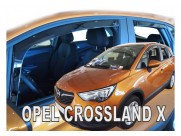 Deflektory - Protiprievanové plexi Opel Crossland X (+zadné, 5-dverový, od r.v. 2017)