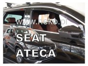 Deflektory - Protiprievanové plexi Seat Ateca (+zadné, 5-dverový, od r.v. 2016)