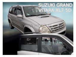 Deflektory - protiprievanové plexi Suzuki Grand Vitara XL7 (+zadné, 5-dverový, od r.v. 1998 do r.v. 2005)
