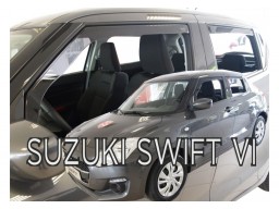 Deflektory - Protiprievanové plexi Suzuki Swift (+zadné, 5-dverový, od r.v. 2017)
