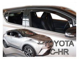 Deflektory - Protiprievanové plexi Toyota C-HR (+zadné, 5-dverový, od r.v. 2016)