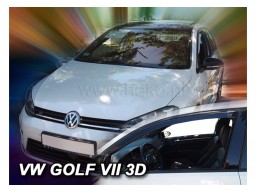 Deflektory - Protiprievanové plexi VW Golf VII. (3-dverový, od r.v. 2012)