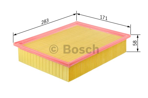 Bosch 1457433607 Luchtfilter – Beschermt Motor Tegen Stof En Vuil – Hitte- En Drukbestendig – Voor Vele Auto’s
